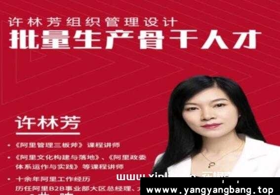 许林芳《批量生产骨干人才》组织管理-简介：