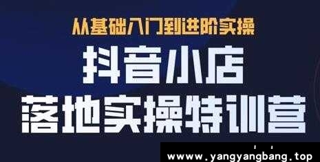 抖名星《抖音小店落地实操特训营》