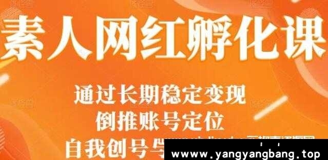 马大个《素人网红孵化课》通过长期稳定变现，自我创号与选人孵化