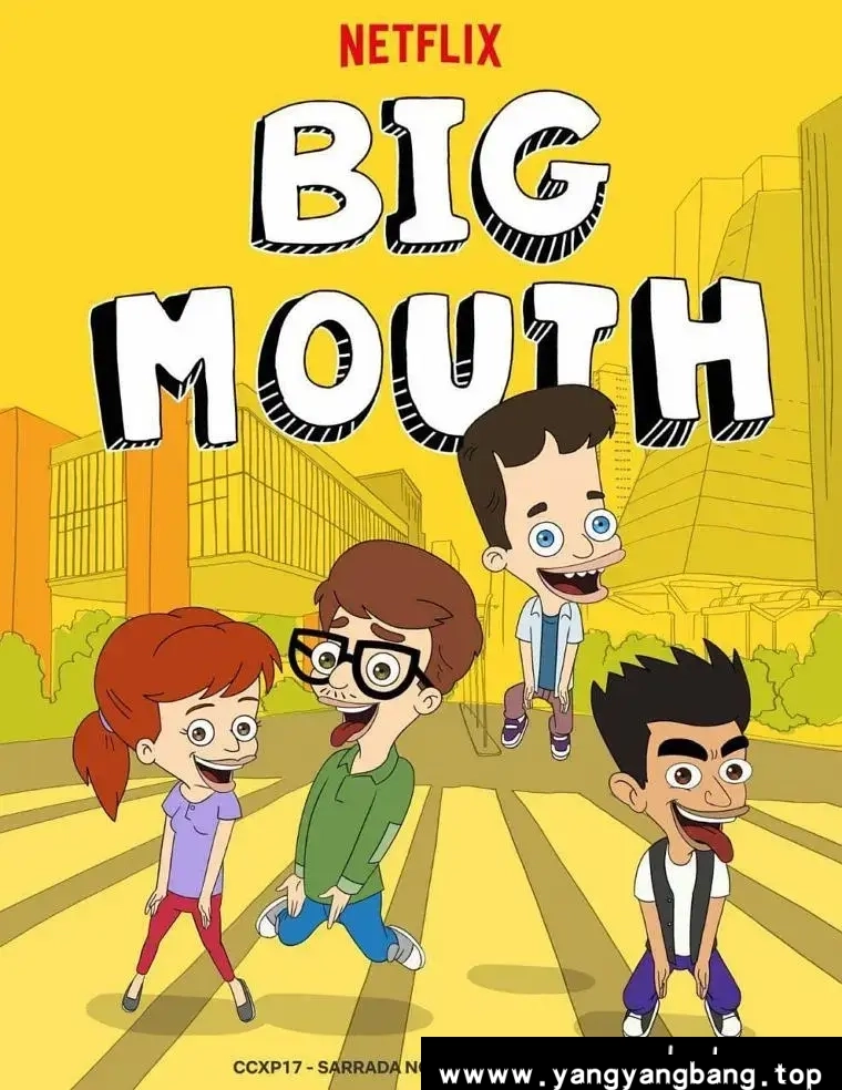动画/动漫《大嘴巴/Big Mouth》全1-7季1080P超高清电影视频英语中字[MP4/28.34GB]百度云网盘下载，英语发音中文字幕，已做压缩处理，百度网盘下载后解压使用，文件大小28.34GB。